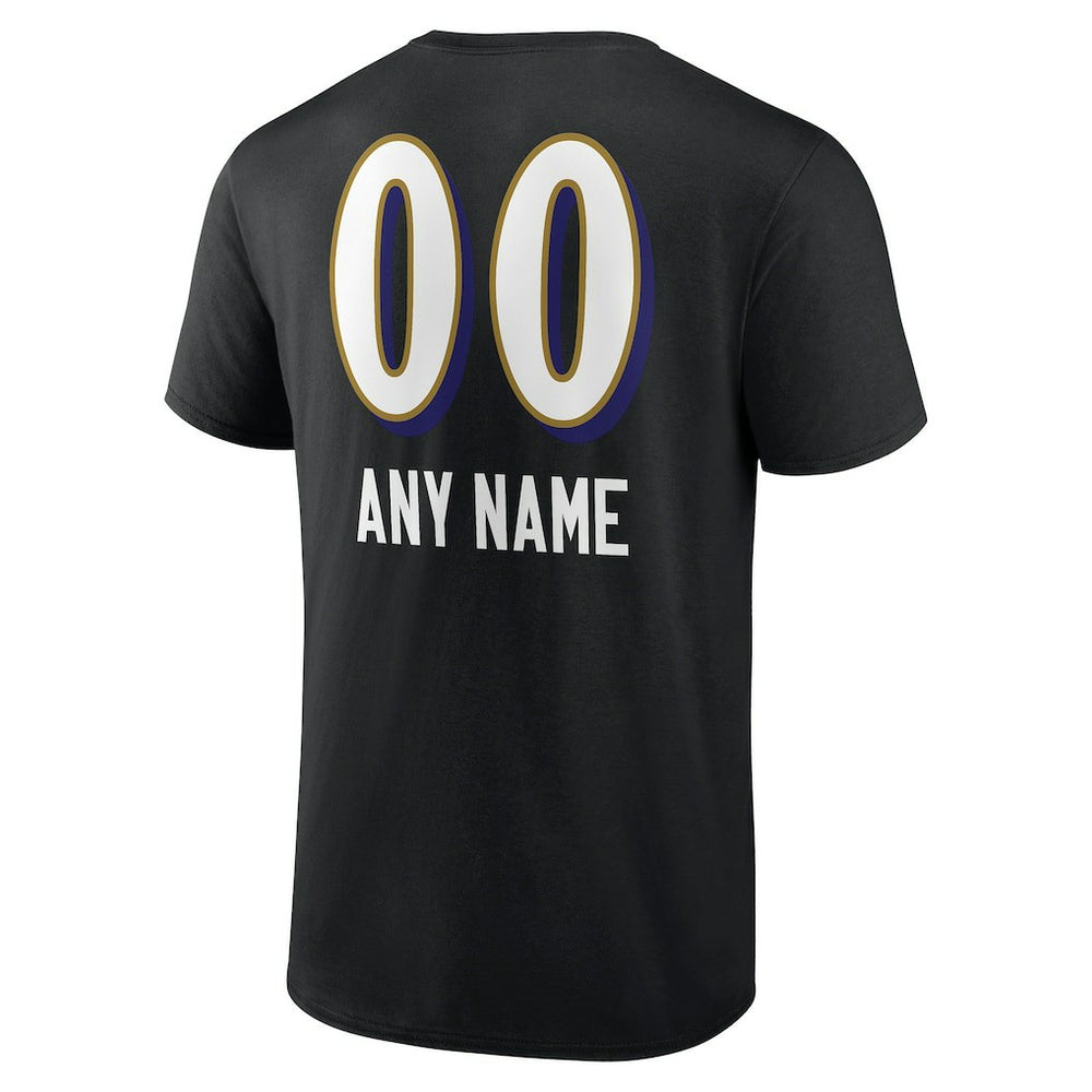 Baltimore Ravens  Personalized Name & Number Team Wordmark T-Shirt