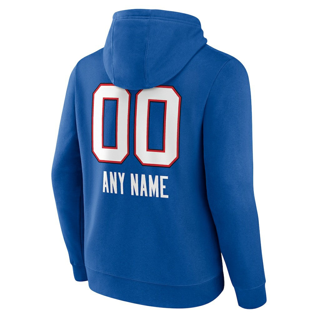 Buffalo Bills  Personalized Name & Number Team Wordmark Pullover Hoodie