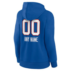 Buffalo Bills  Women's Personalized Name & Number Team Wordmark Pullover Hoodie