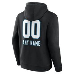Carolina Panthers  Personalized Name & Number Team Wordmark Pullover Hoodie