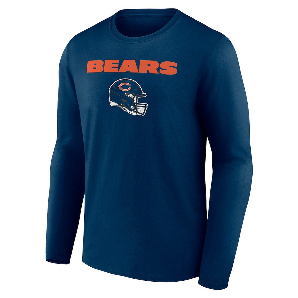 Chicago Bears  Personalized Name & Number Team Wordmark Long Sleeve T-Shirt