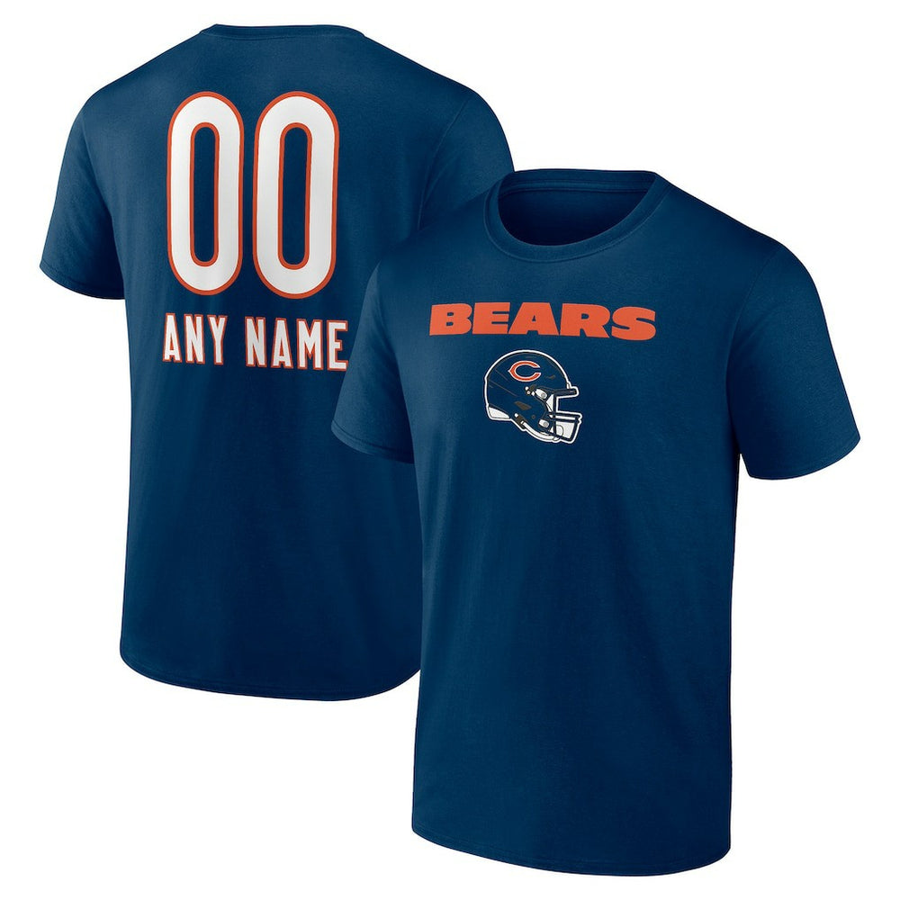 Chicago Bears  Personalized Name & Number Team Wordmark T-Shirt
