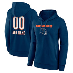 Chicago Bears  Women's Personalized Name & Number Team Wordmark Pullover Hoodie