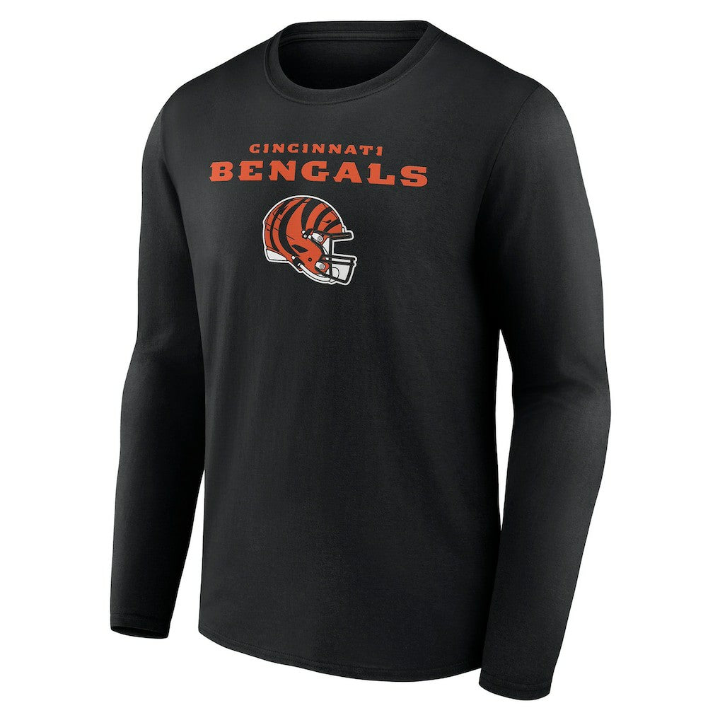 Cincinnati Bengals  Personalized Name & Number Team Wordmark Long Sleeve T-Shirt