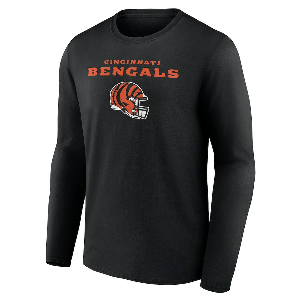 Cincinnati Bengals  Personalized Name & Number Team Wordmark Long Sleeve T-Shirt