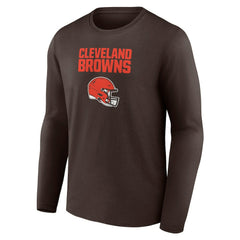 Cleveland Browns  Personalized Name & Number Team Wordmark Long Sleeve T-Shirt