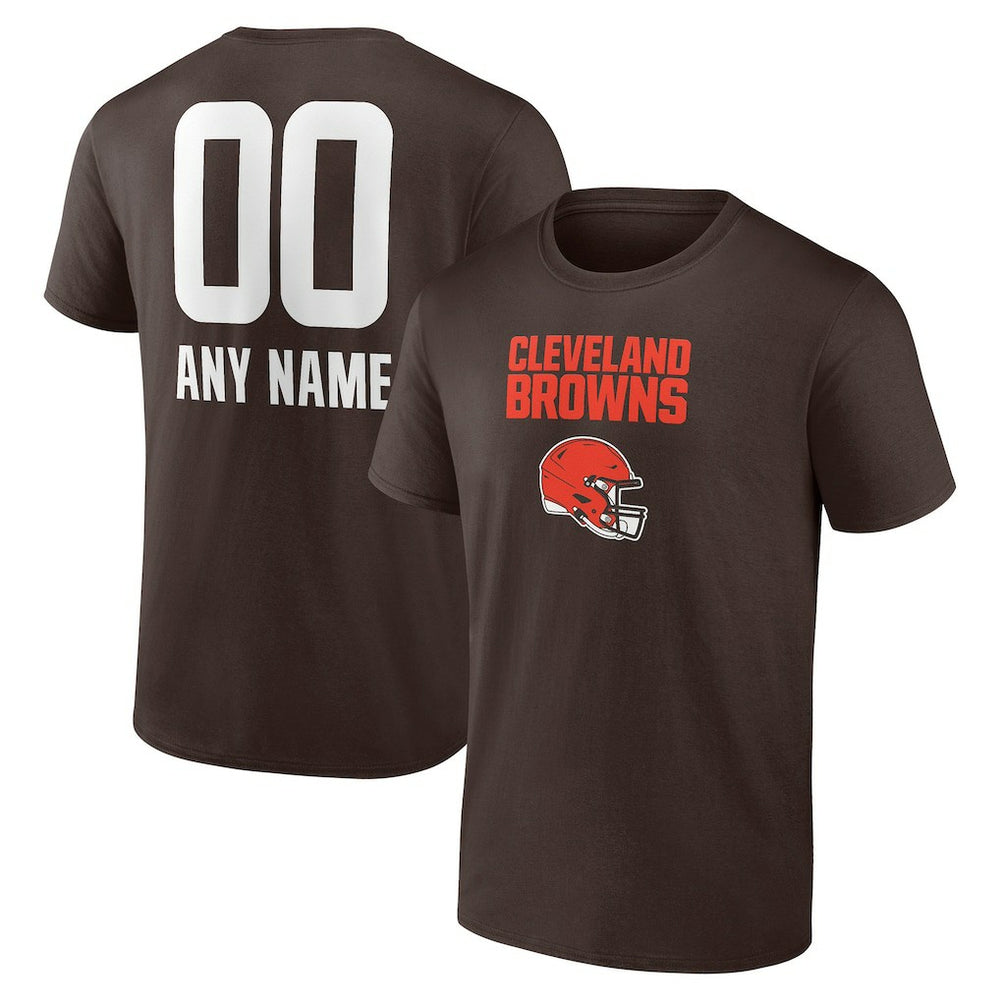Cleveland Browns  Personalized Name & Number Team Wordmark T-Shirt