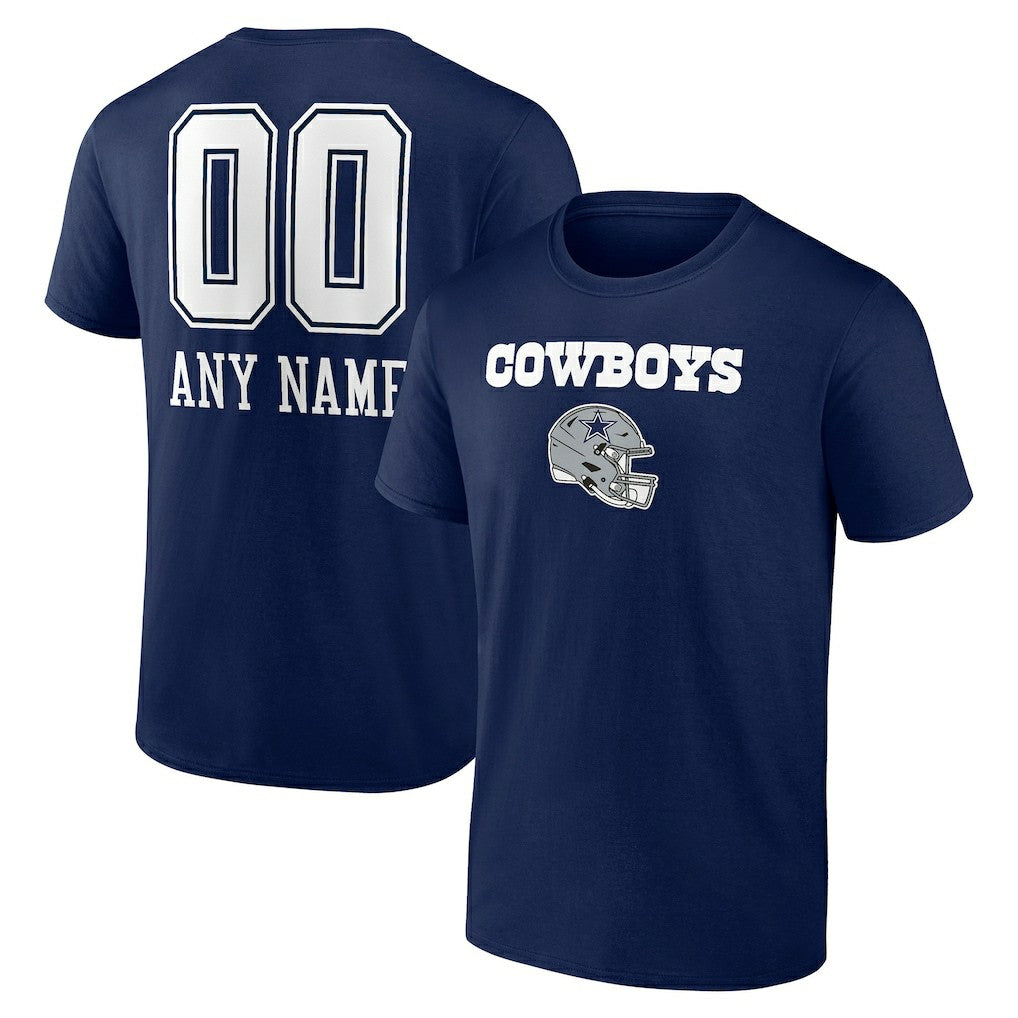 Dallas Cowboys  Personalized Name & Number Team Wordmark T-Shirt