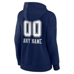 Dallas Cowboys  Women's Personalized Name & Number Team Wordmark Pullover Hoodie