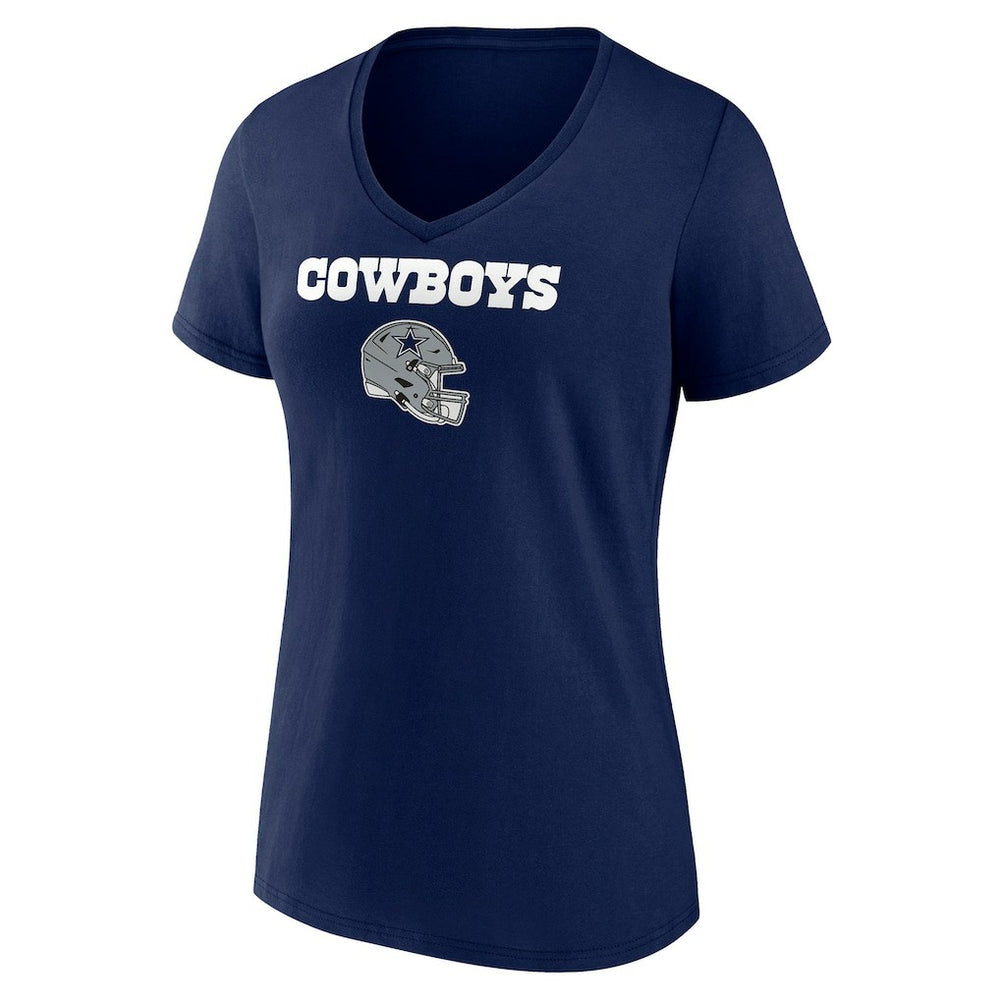 Dallas Cowboys  Women's Personalized Name & Number Team Wordmark V-Neck T-Shirt
