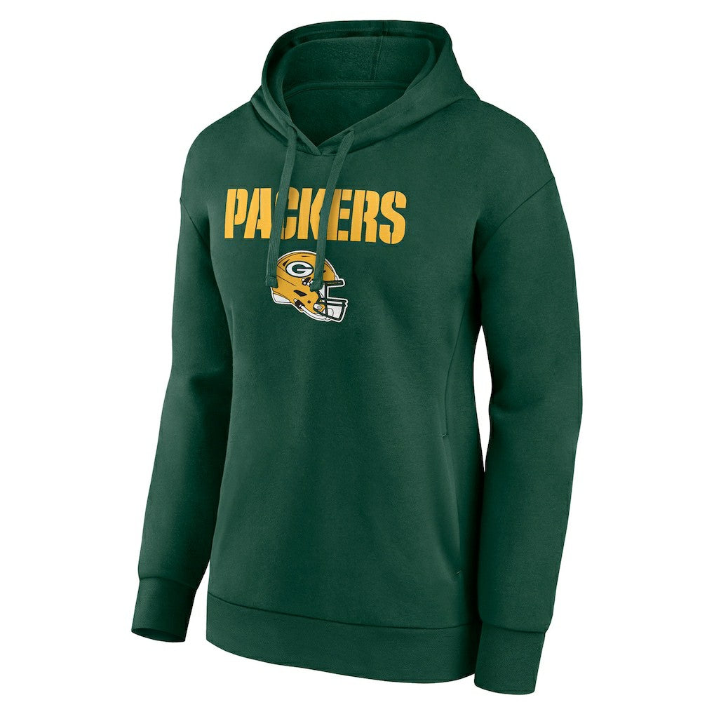 Green Bay Packers  Women's Personalized Name & Number Team Wordmark Pullover Hoodie