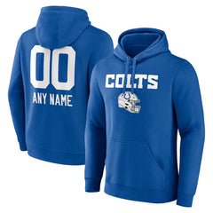 Indianapolis Colts  Personalized Name & Number Team Wordmark Pullover Hoodie