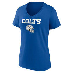 Indianapolis Colts  Women's Personalized Name & Number Team Wordmark V-Neck T-Shirt