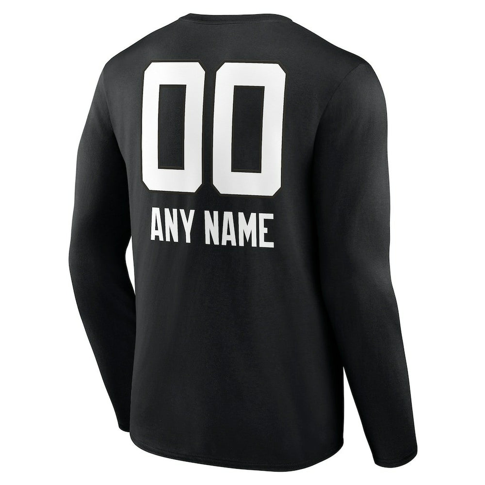 Jacksonville Jaguars  Personalized Name & Number Team Wordmark Long Sleeve T-Shirt