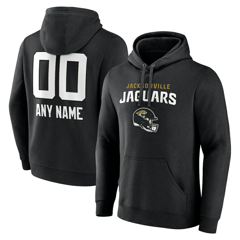 Jacksonville Jaguars  Personalized Name & Number Team Wordmark Pullover Hoodie
