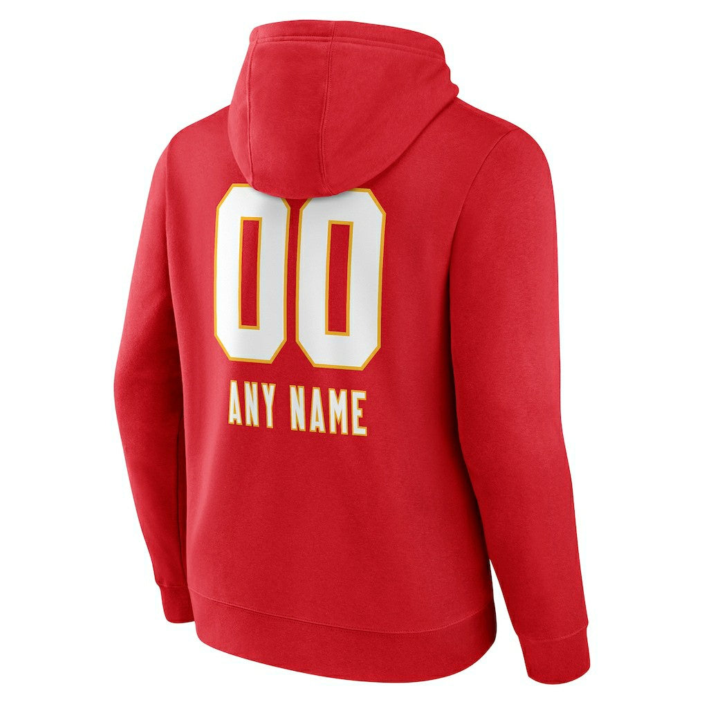 Kansas City Chiefs  Personalized Name & Number Team Wordmark Pullover Hoodie