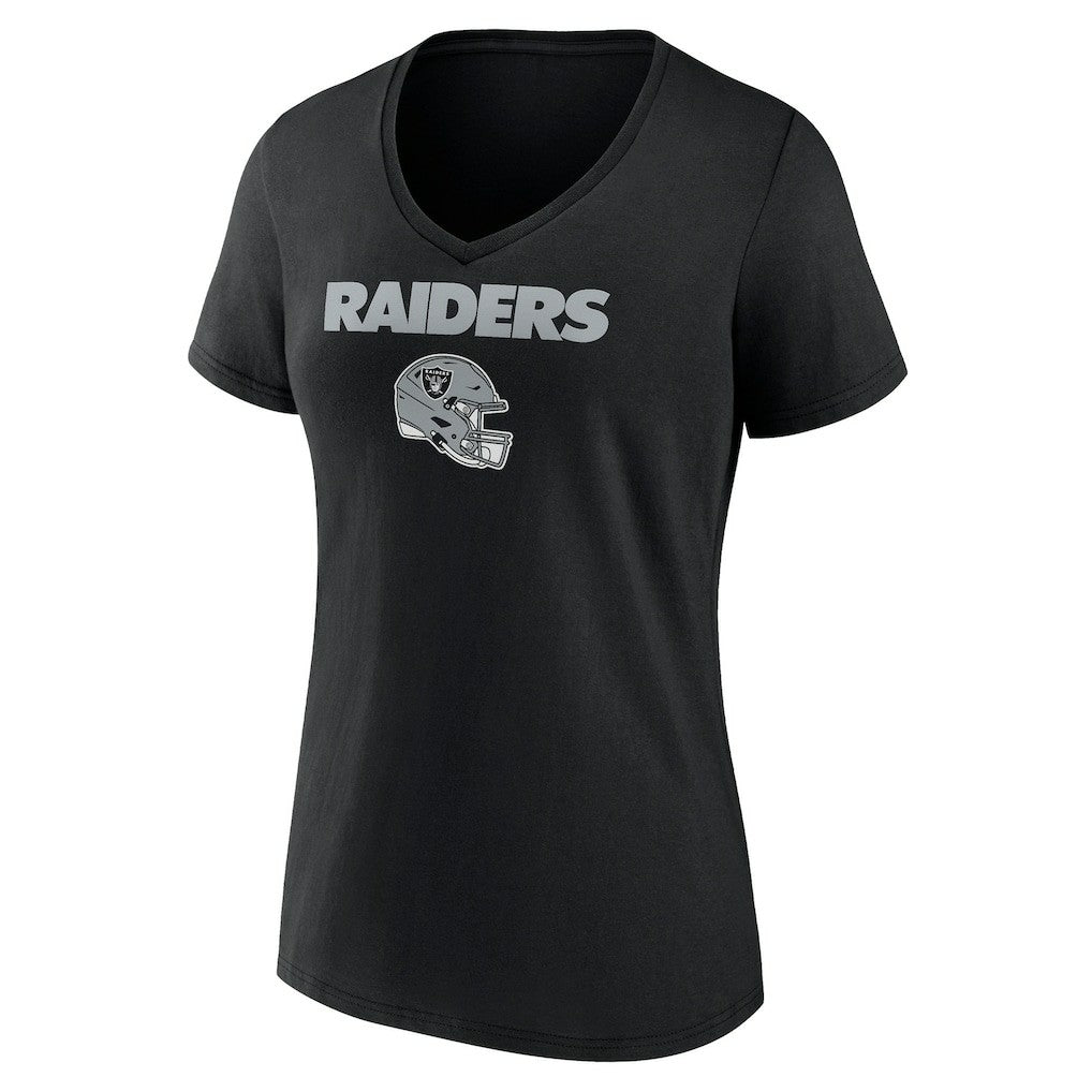 Las Vegas Raiders  Women's Personalized Name & Number Team Wordmark V-Neck T-Shirt