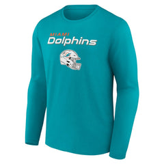 Miami Dolphins  Personalized Name & Number Team Wordmark Long Sleeve T-Shirt