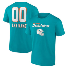 Miami Dolphins  Personalized Name & Number Team Wordmark T-Shirt