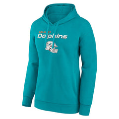 Miami Dolphins  Women's Personalized Name & Number Team Wordmark Pullover Hoodie