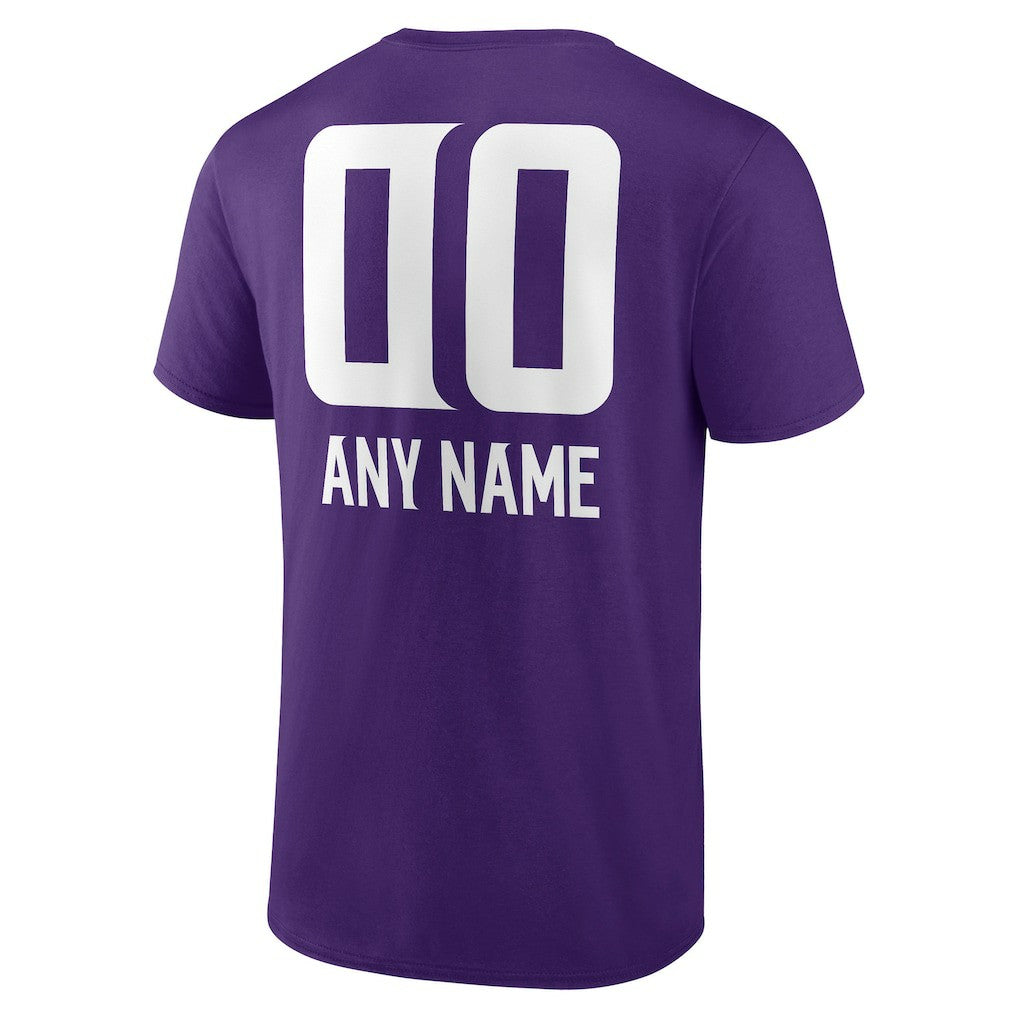 Minnesota Vikings  Personalized Name & Number Team Wordmark T-Shirt