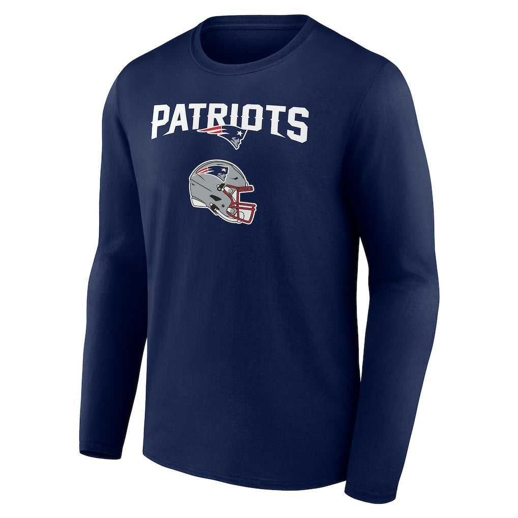 New England Patriots  Personalized Name & Number Team Wordmark Long Sleeve T-Shirt
