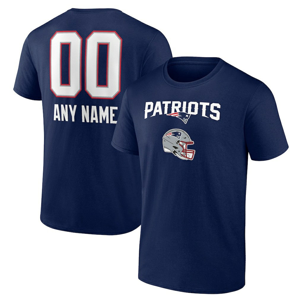New England Patriots  Personalized Name & Number Team Wordmark T-Shirt