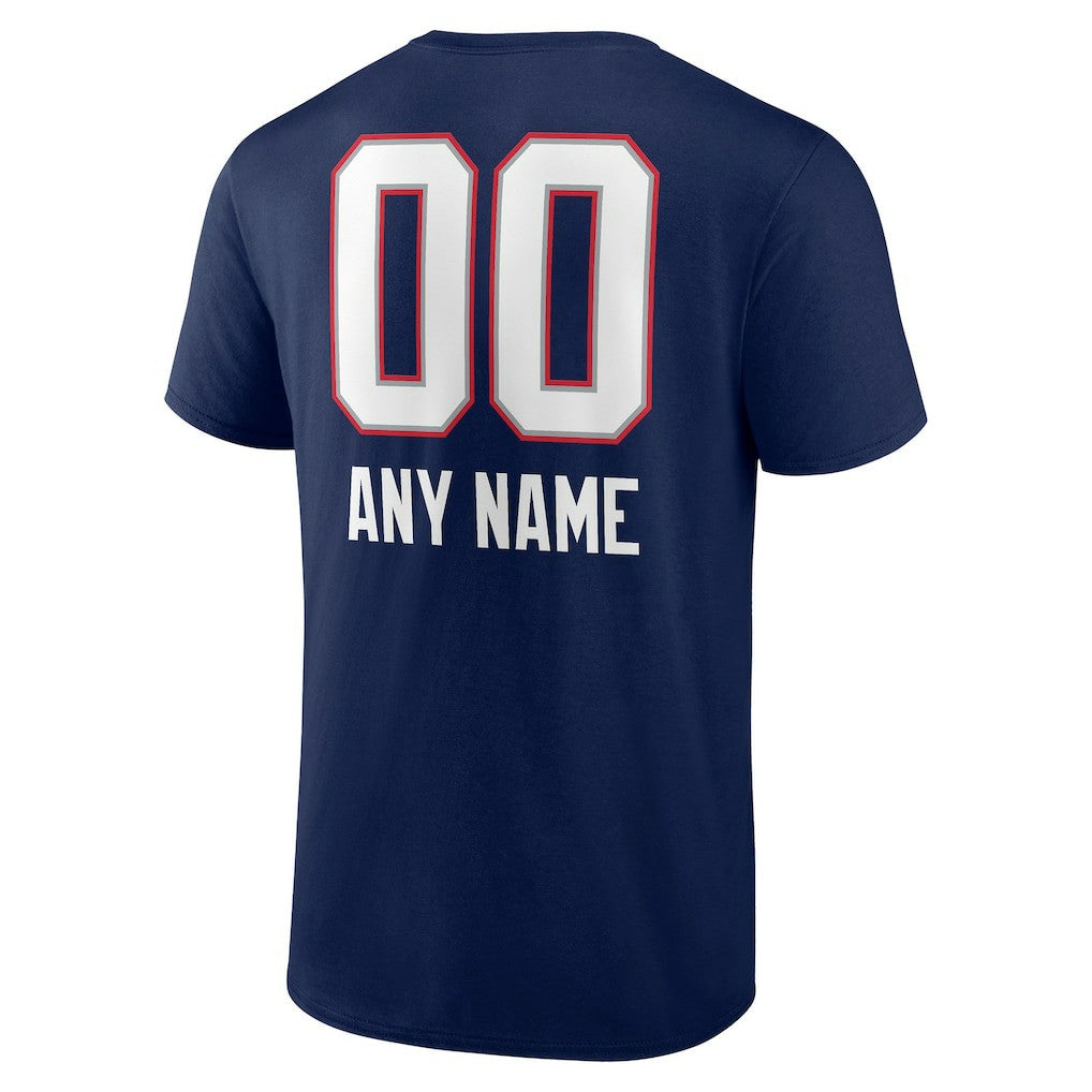 New England Patriots  Personalized Name & Number Team Wordmark T-Shirt