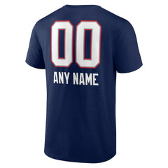 New England Patriots  Personalized Name & Number Team Wordmark T-Shirt