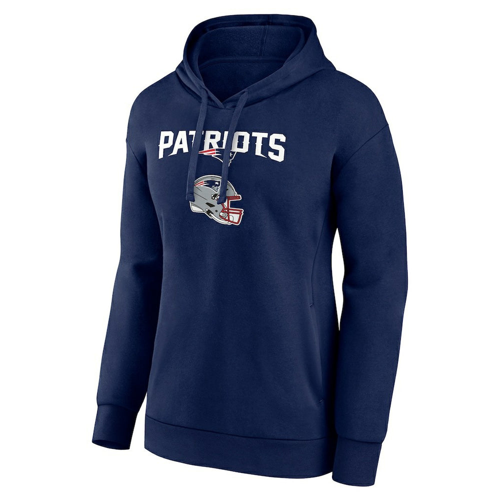 New England Patriots  Women's Personalized Name & Number Team Wordmark Pullover Hoodie