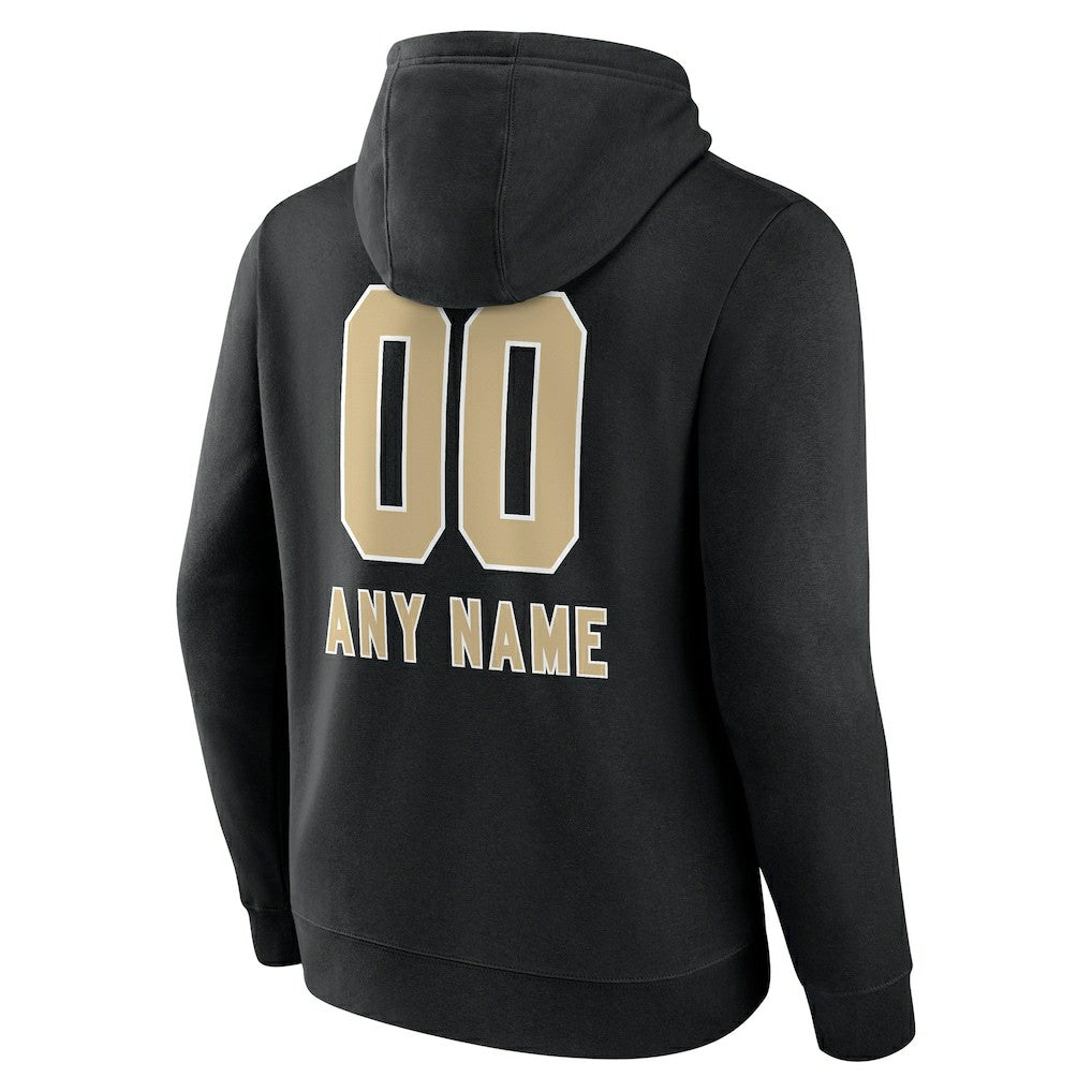 New Orleans Saints  Personalized Name & Number Team Wordmark Pullover Hoodie