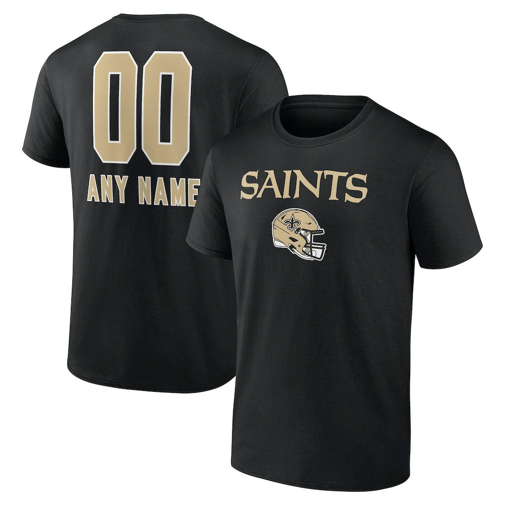 New Orleans Saints  Personalized Name & Number Team Wordmark T-Shirt
