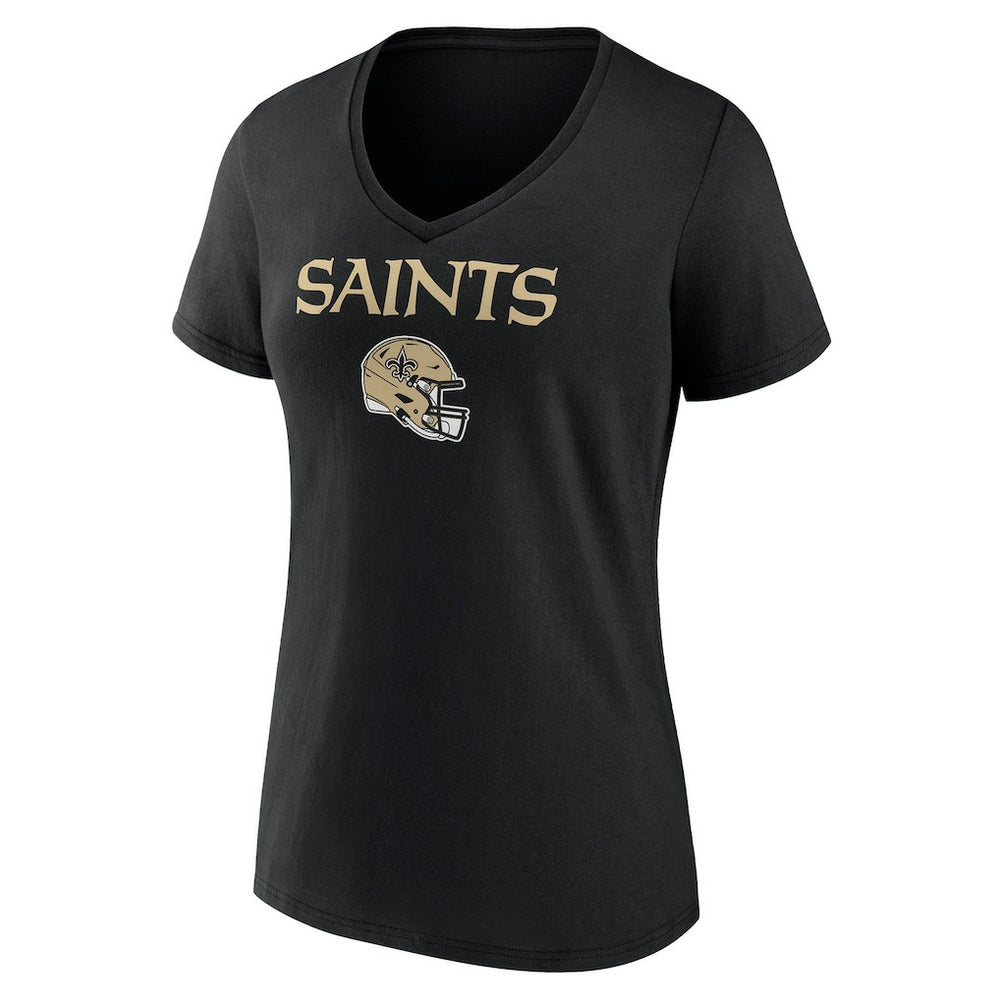 New Orleans Saints  Women's Personalized Name & Number Team Wordmark V-Neck T-Shirt