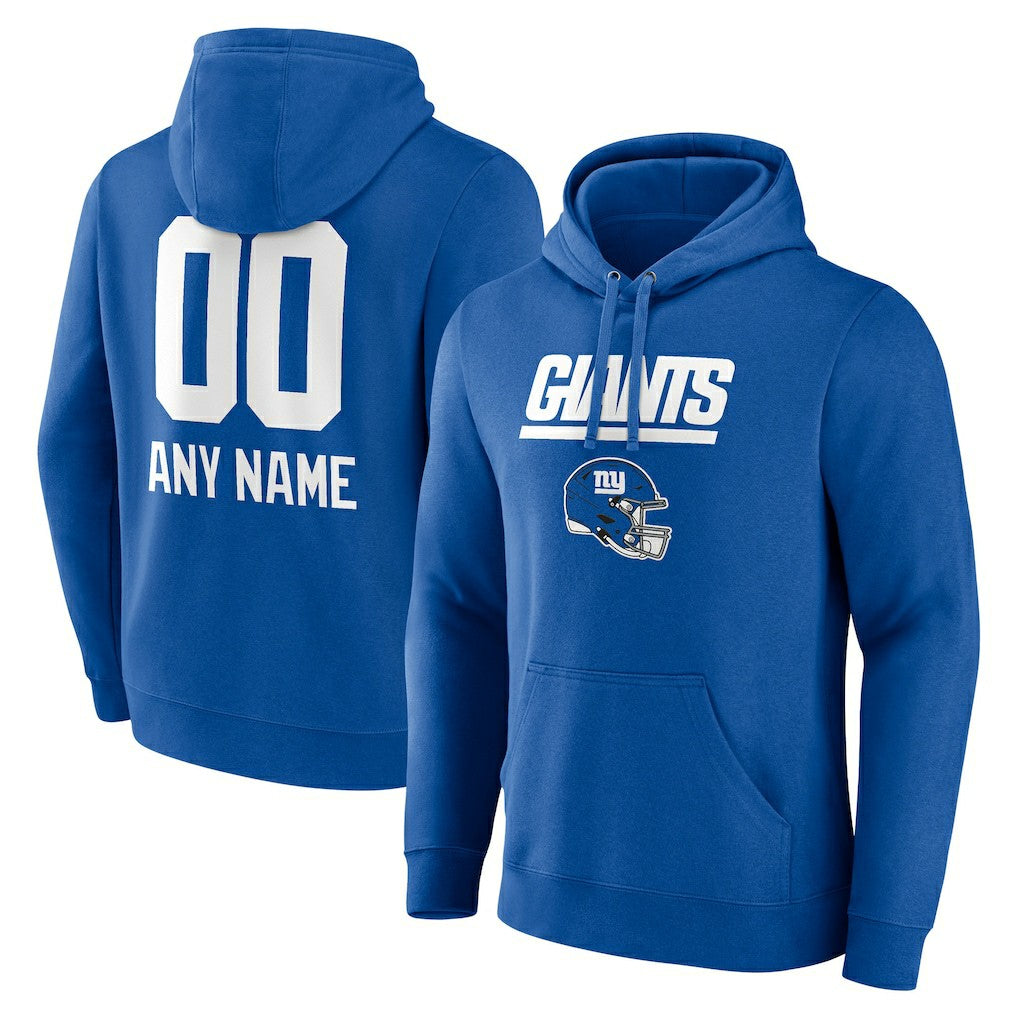 New York Giants  Personalized Name & Number Team Wordmark Pullover Hoodie