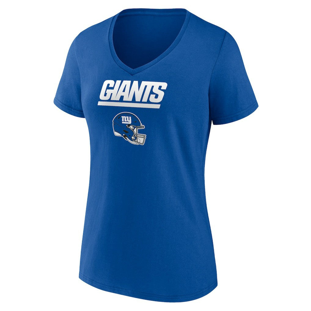 New York Giants  Women's Personalized Name & Number Team Wordmark V-Neck T-Shirt