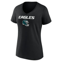 Philadelphia Eagles  Women's Personalized Name & Number Team Wordmark V-Neck T-Shirt