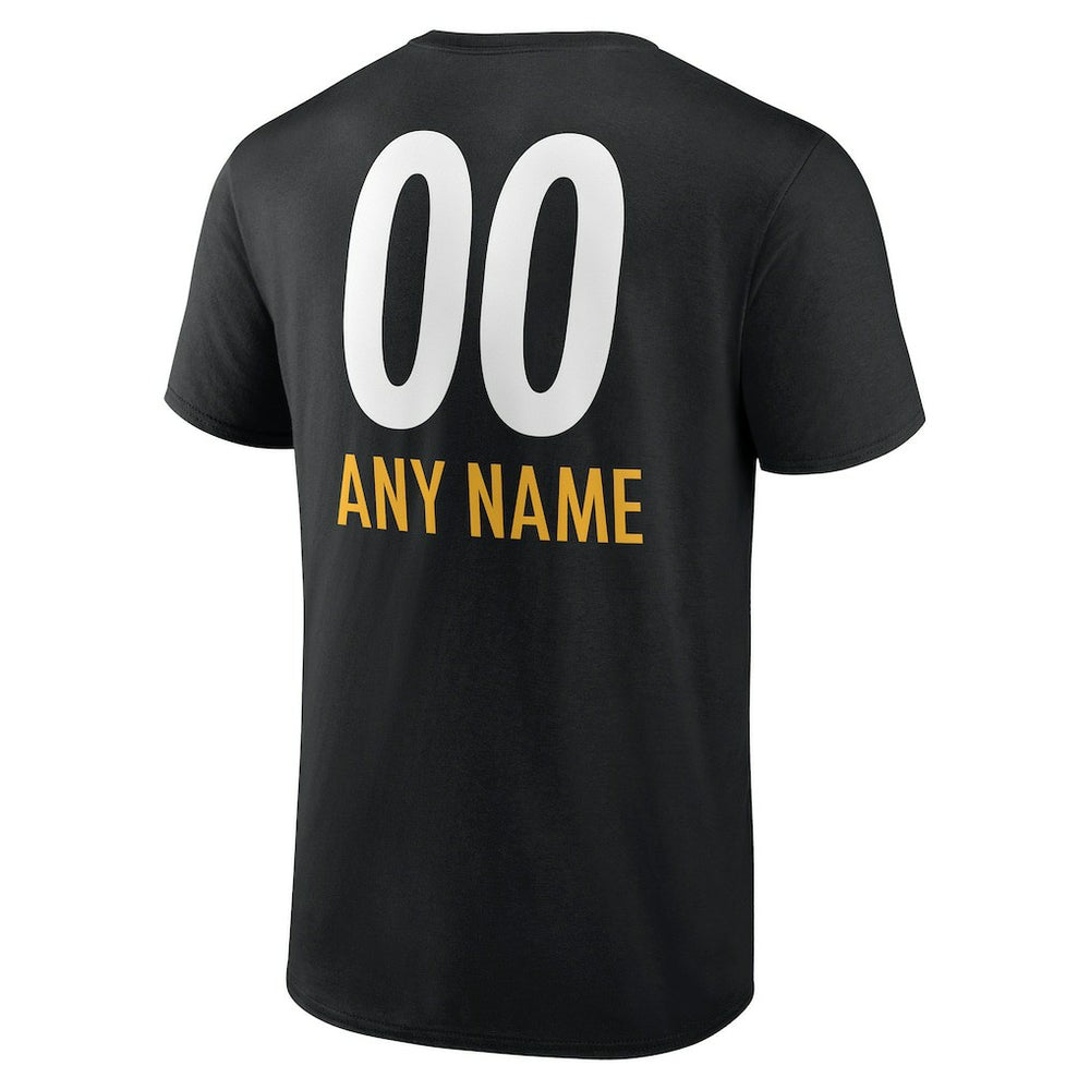 Pittsburgh Steelers  Personalized Name & Number Team Wordmark T-Shirt