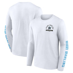 Miami Marlins Fanatics Press Box Long Sleeve T-Shirt | MLB Outlet