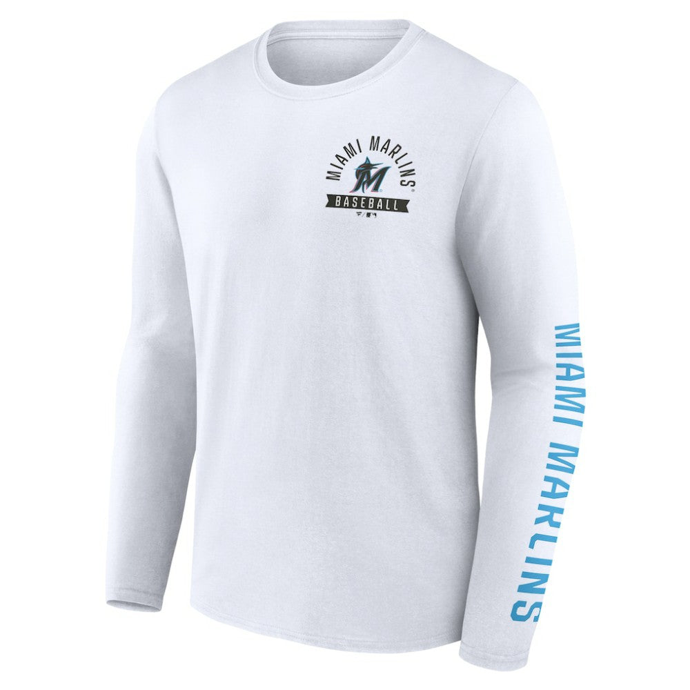 Miami Marlins Fanatics Press Box Long Sleeve T-Shirt | MLB Outlet