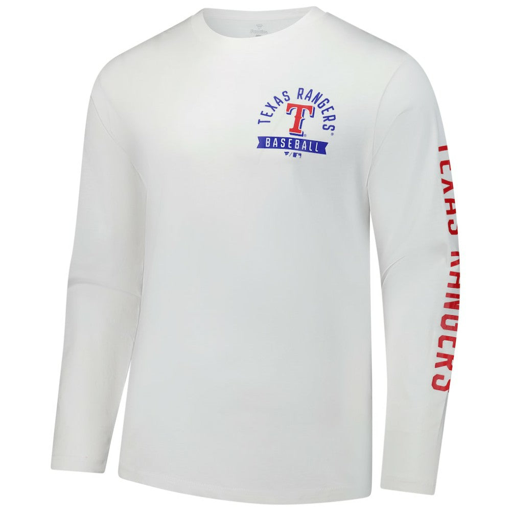 Texas Rangers Fanatics Press Box Long Sleeve T-Shirt | MLB New