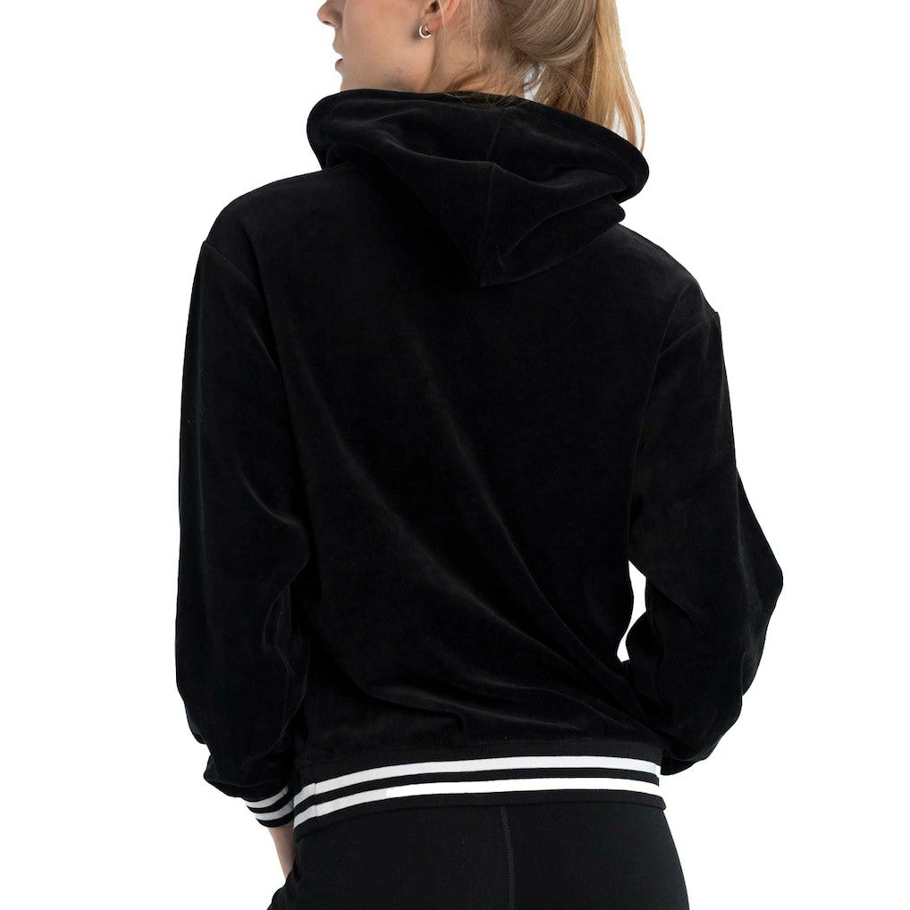 Philadelphia 76ers Lusso Women's Nellie Oversized Velour Pullover Hoodie New