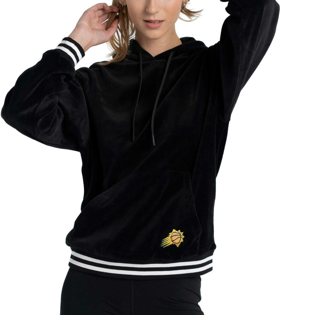Phoenix Suns Lusso Women's Nellie Oversized Velour Pullover Hoodie On Sale