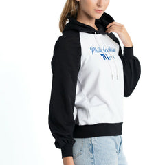 Philadelphia 76ers Lusso Women's Marlowe Tri-Blend Raglan Pullover Hoodie On Sale