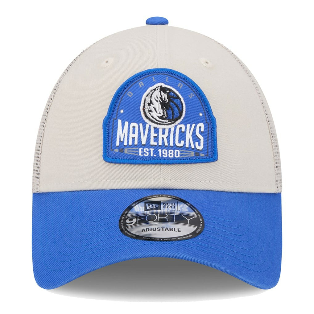 Dallas Mavericks Throwback Patch Trucker 9FORTY Adjustable Hat sale New