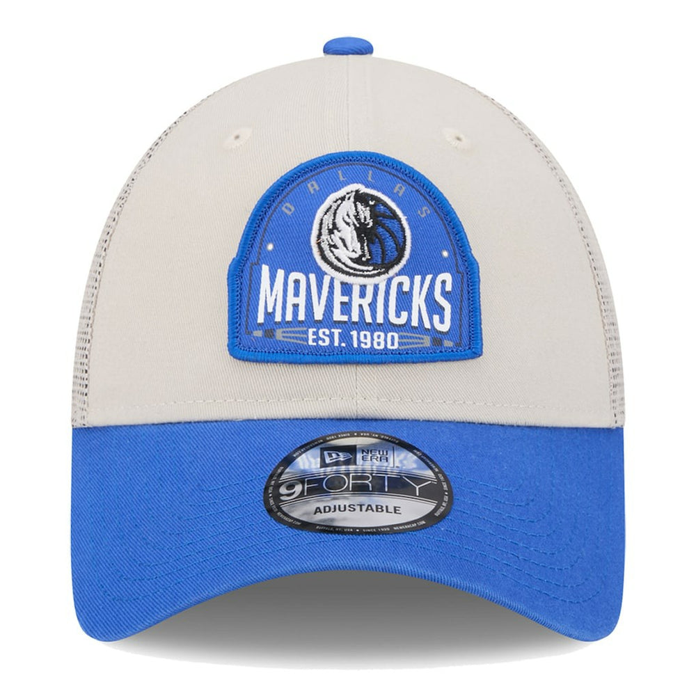 Dallas Mavericks Throwback Patch Trucker 9FORTY Adjustable Hat sale New