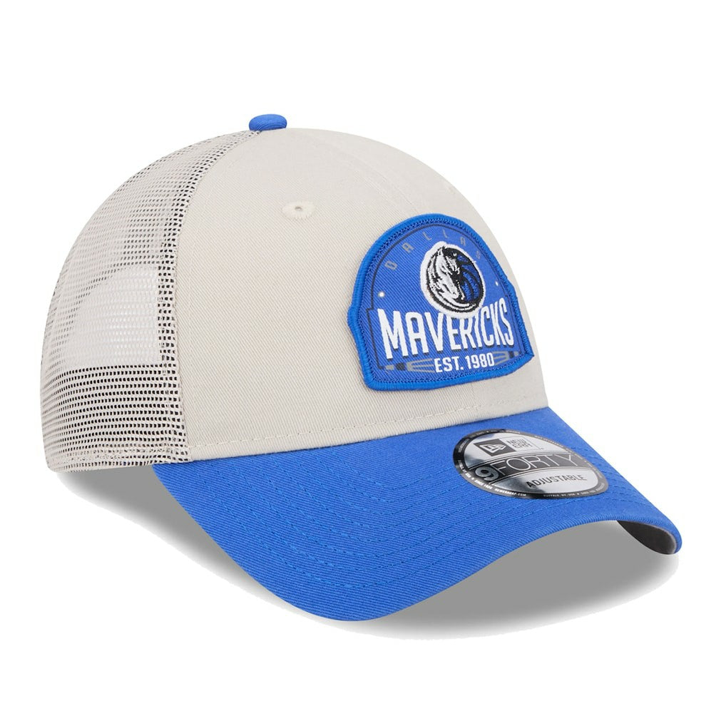 Dallas Mavericks Throwback Patch Trucker 9FORTY Adjustable Hat sale New