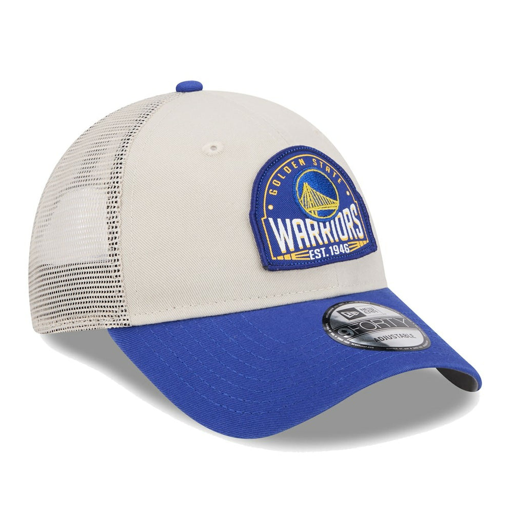 Golden State Warriors Throwback Patch Trucker 9FORTY Adjustable Hat sale Online