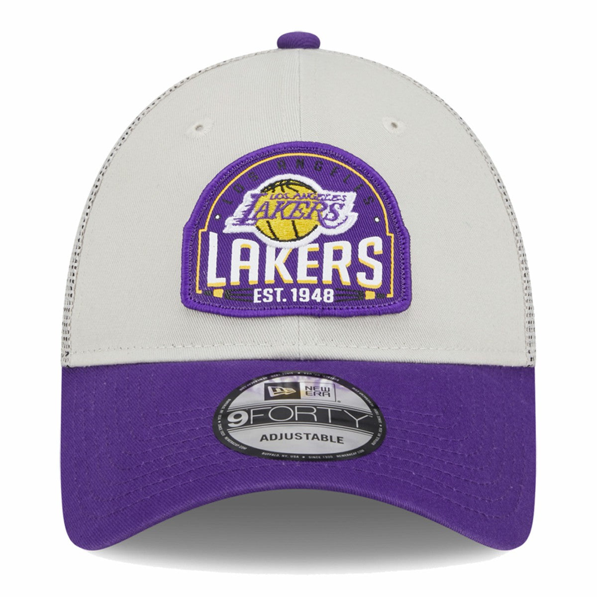 Los Angeles Lakers Throwback Patch Trucker 9FORTY Adjustable Hat Online