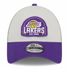 Los Angeles Lakers Throwback Patch Trucker 9FORTY Adjustable Hat Online