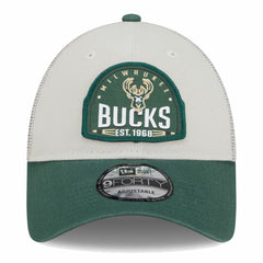 Milwaukee Bucks Throwback Patch Trucker 9FORTY Adjustable Hat Outlet
